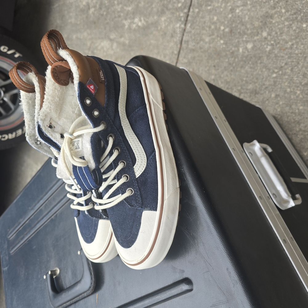 Vans Kids' Navy and White High-Top Sneakers